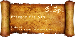 Brieger Szilvia névjegykártya